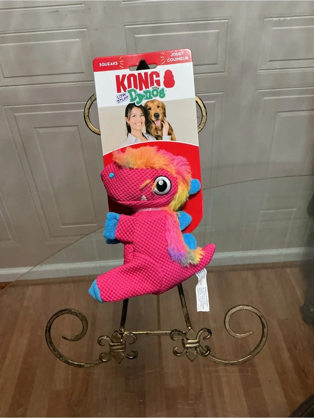 KONG Dog Dynos Plush Toy Various Assortment Sz Sm/med 6”
